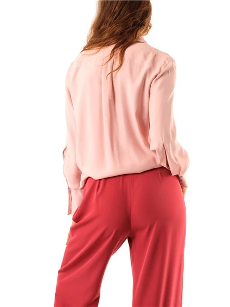 CAMICIA CON LINEA DRITTA DONNA ROSA