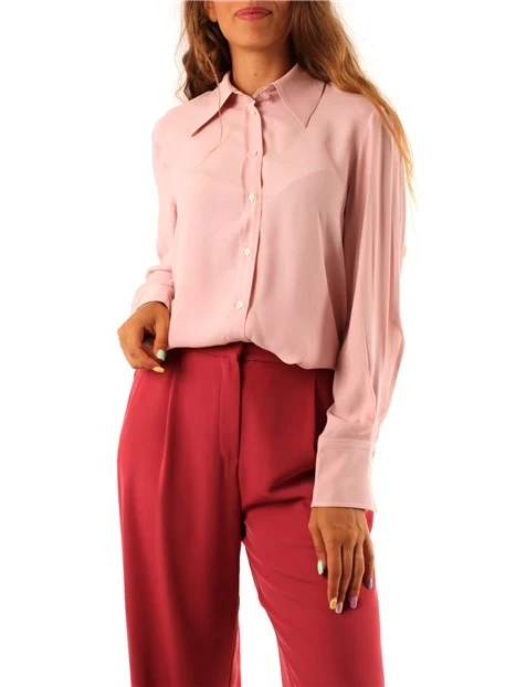 CAMICIA CON LINEA DRITTA DONNA ROSA