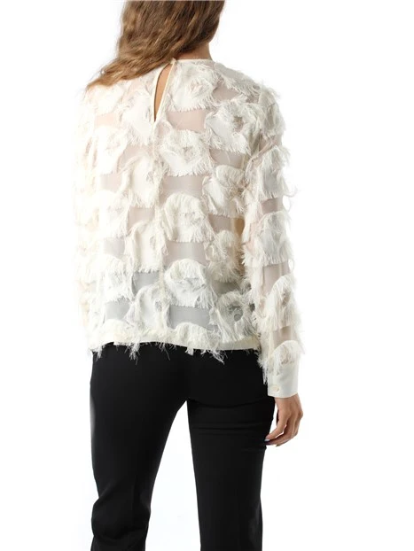 BLUSA IN FILATO COUPE' DONNA BIANCO