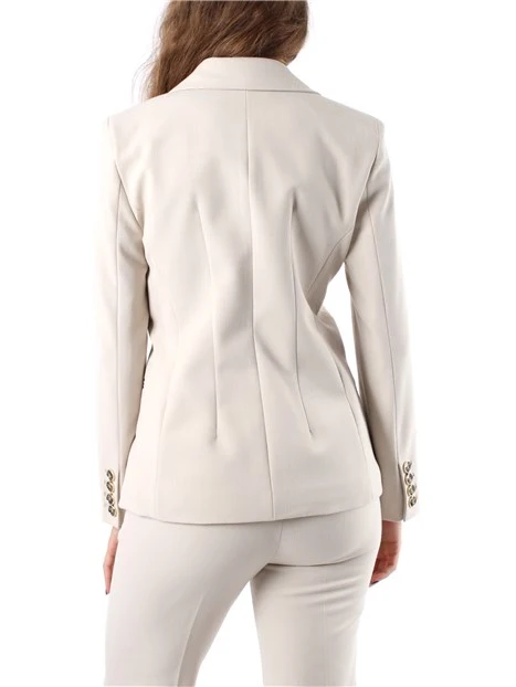 GIACCA BLAZER IN GABARDINA BIELASTICA DONNA BIANCO