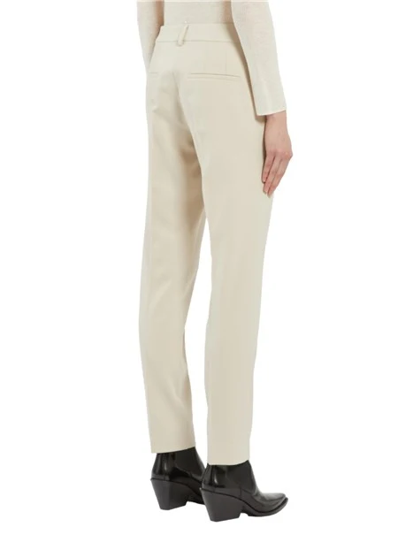 PANTALONI CHINO IN GABARDINA BIELASTICA DONNA BIANCO