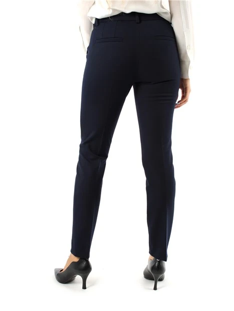 PANTALONI CHINO IN GABARDINA BIELASTICA DONNA BLU