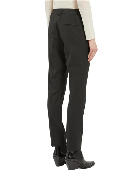 PANTALONI CHINO IN GABARDINA BIELASTICA DONNA NERO