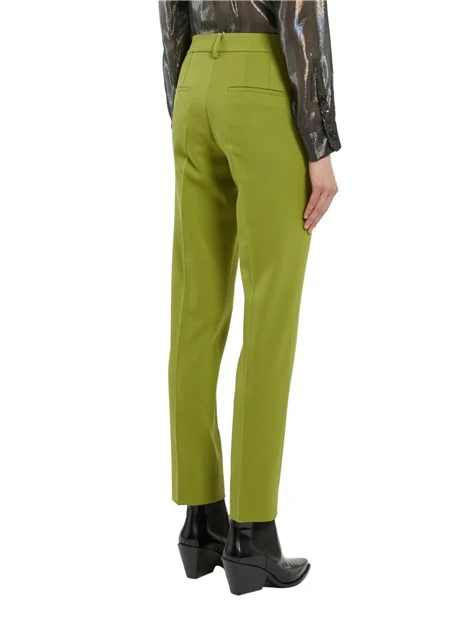 PANTALONI CHINO IN GABARDINA BIELASTICA DONNA VERDE