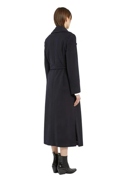 CAPPOTTO LUNGO IN LANA DONNA NERO