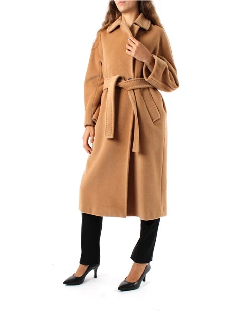 CAPPOTTO LUNGO IN PURA LANA DONNA BEIGE