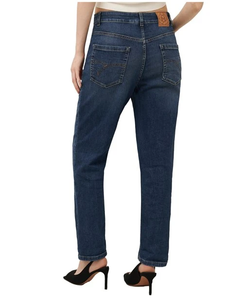 JEANS BOYFRIEND IN DENIM DI COTONE DONNA BLU