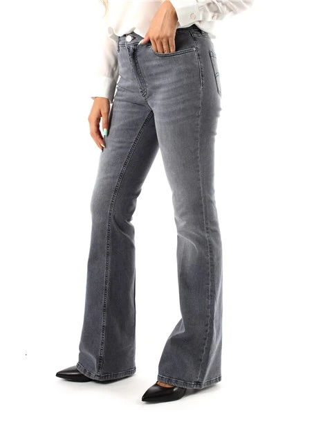 JEANS A ZAMPA DENIM DI COTONE DONNA BLU