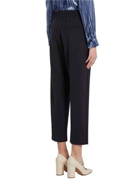 PANTALONI CROPPED IN TELA MISTO LANA DONNA BLU