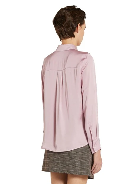 CAMICIA IN RASO FLUIDO DI VISCOSA DONNA ROSA