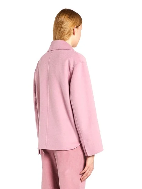 CAPPOTTO CORTO IN LANA CON BOTTONI DONNA ROSA