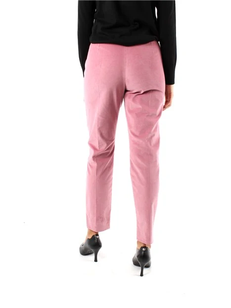 PANTALONI CHINO IN VELLUTO A RIGHE LAVATO DONNA ROSA