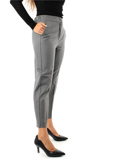 PANTALONI CHINO IN TWILL UNITO E FANTASIA DONNA GRIGIO