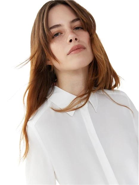 CAMICIA MISTO SETA DONNA BIANCO