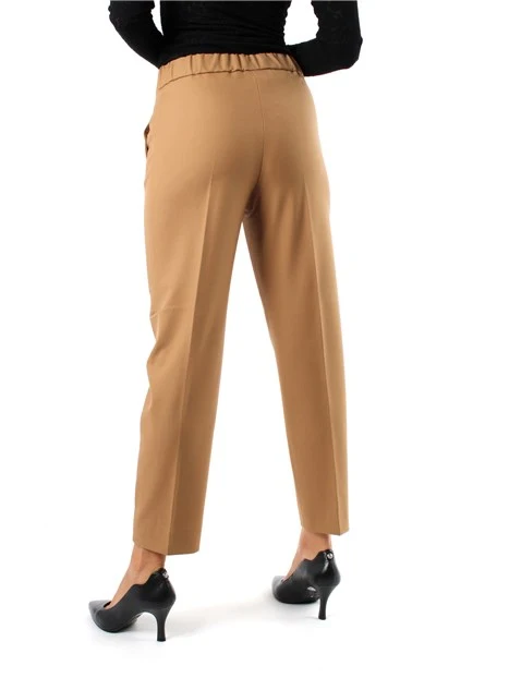 PANTALONI CHINO IN TWILL UNITO E FANTASIA DONNA BEIGE