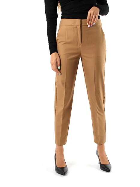 PANTALONI CHINO IN TWILL UNITO E FANTASIA DONNA BEIGE