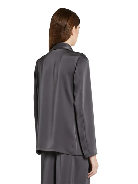 GIACCA BLAZER MONOPETTO IN RASO FLUIDO DONNA GRIGIO