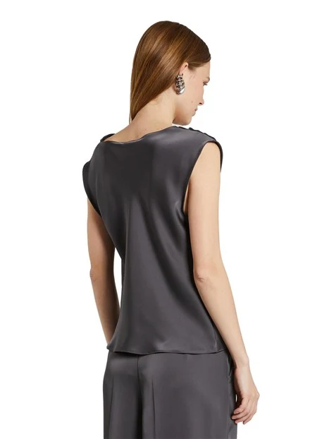 TOP IN RASO FLUIDO DONNA GRIGIO