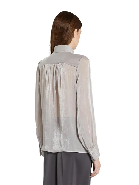 CAMICIA SATINATA INCRESPATA DONNA GRIGIO