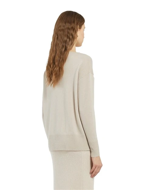 MAGLIA GIROCOLLO IN LANA MERINO ULTRAFINE DONNA BEIGE