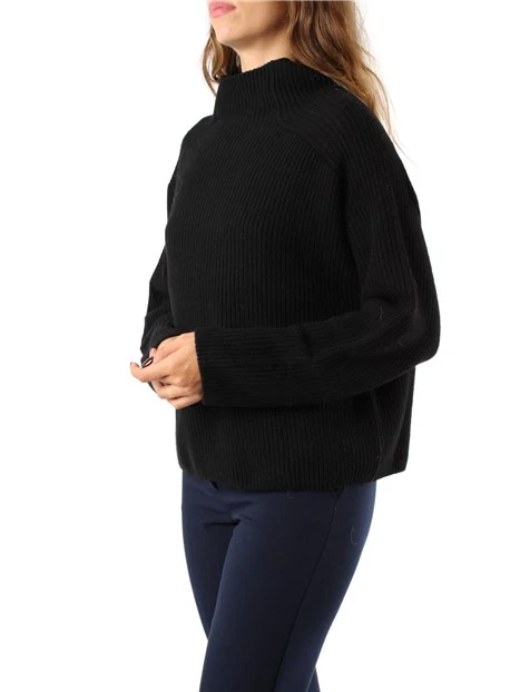 MAGLIA DOLCEVITA IN ECOCASHMERE DONNA NERO