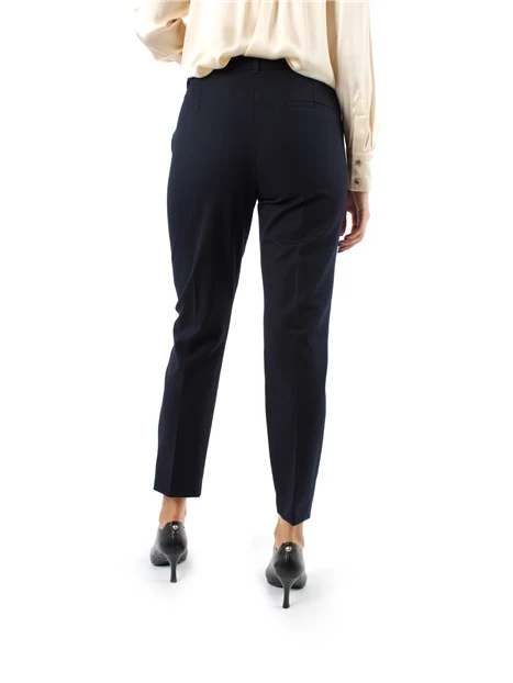 PANTALONI CHINO IN GABARDINA ELASTICA DONNA BLU