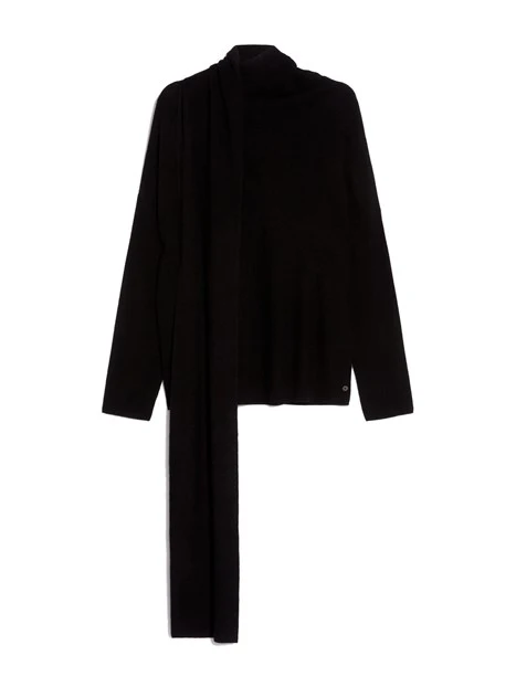 MAGLIA DOLCEVITA IN PUNTO PANNOCCHIA MISTO CASHMERE DONNA NERO