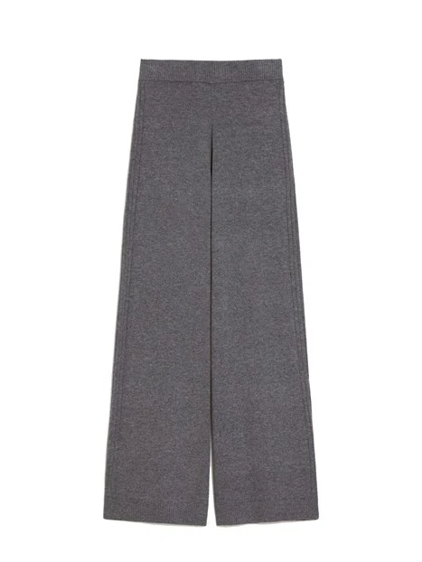 PANTALONI PALAZZO IN MISTO LANA E CASHMERE DONNA GRIGIO