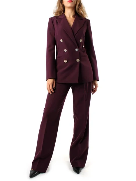 BLAZER DOPPIOPETTO CON SPACCO SUL RETRO DONNA BORDEAUX