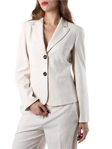 BLAZER MONOPETTO MISTO VISCOSA DONNA GRIGIO