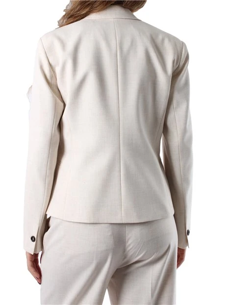 BLAZER MONOPETTO MISTO VISCOSA DONNA GRIGIO