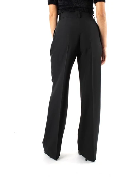 PANTALONI PALAZZO CON PIEGA STIRATA DONNA NERO