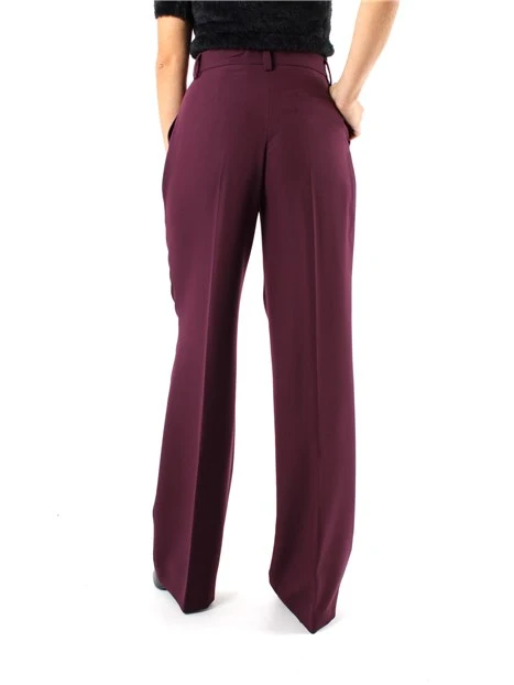 PANTALONI PALAZZO CON PIEGA STIRATA DONNA BORDEAUX