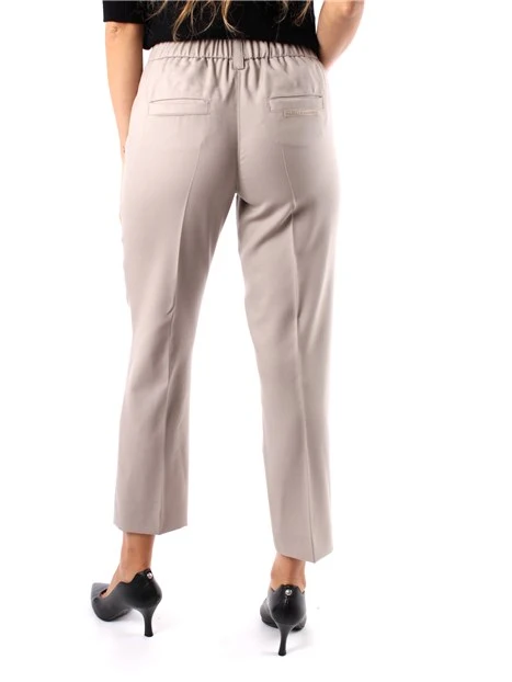 PANTALONI CROPPED IN NATTE' DI LANA VERGINE DONNA GRIGIO