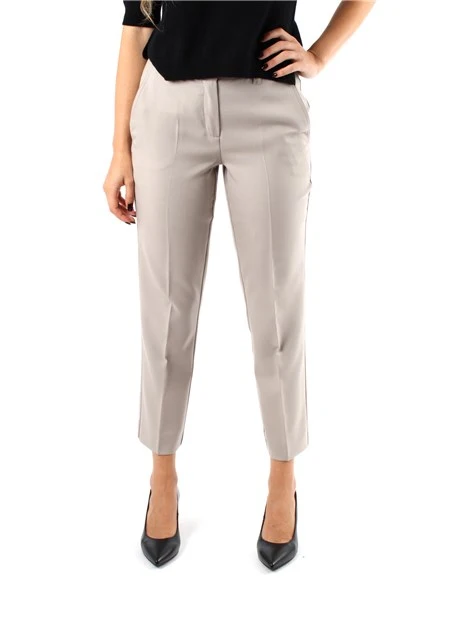 PANTALONI CROPPED IN NATTE' DI LANA VERGINE DONNA GRIGIO