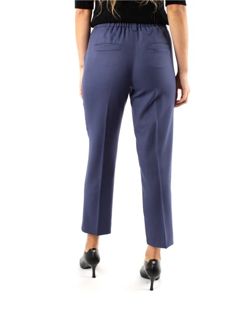 PANTALONI CROPPED IN NATTE' DI LANA VERGINE DONNA BLU