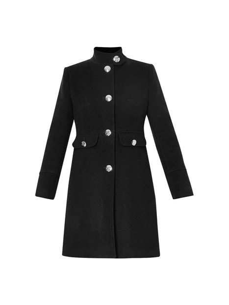 CAPPOTTO CORTO COLLO ALTO DONNA NERO