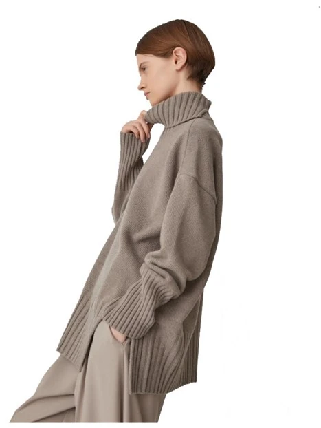 MAGLIA DOLCEVITA IN LANA CASHMERE DONNA GRIGIO