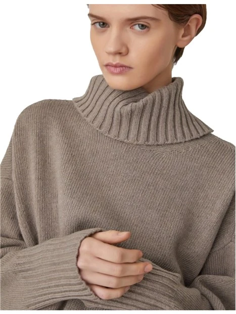 MAGLIA DOLCEVITA IN LANA CASHMERE DONNA GRIGIO