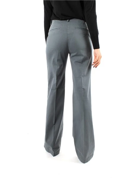 PANTALONI PALAZZO IN MISTO COTONE DONNA GRIGIO