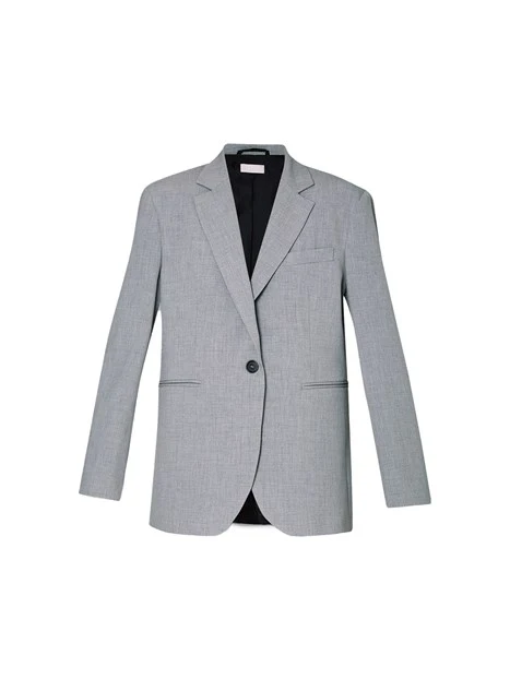 GIACCA BLAZER MONOPETTO IN MISTO VISCOSA DONNA GRIGIO