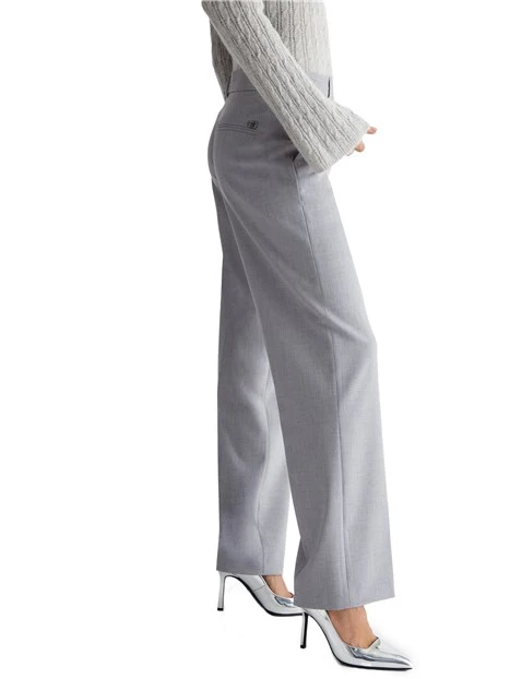 PANTALONI PALAZZO IN MISTO VISCOSA DONNA GRIGIO