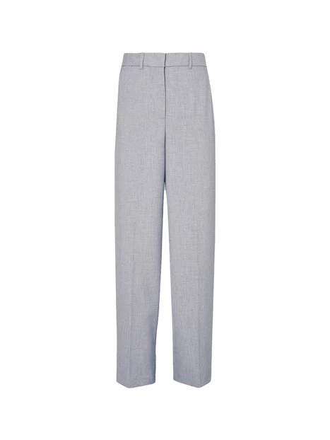 PANTALONI PALAZZO IN MISTO VISCOSA DONNA GRIGIO