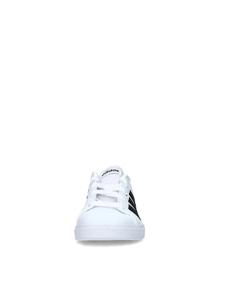 SNEAKERS BASSE GRAND COURT 2.0 INSERTI NERI BAMBINO BIANCO