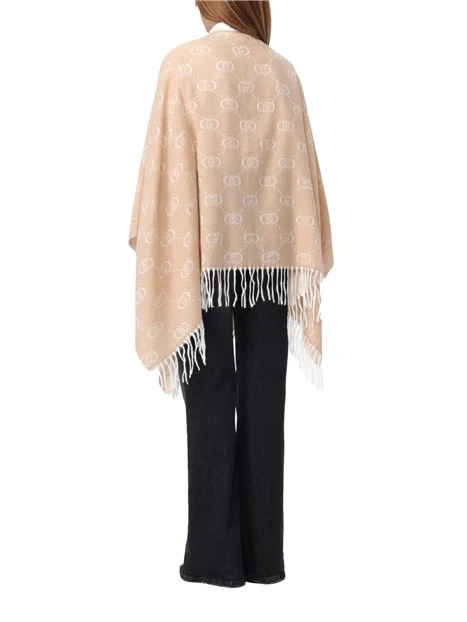 PONCHO MONOGRAM DONNA BEIGE