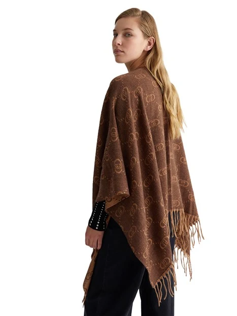 PONCHO MONOGRAM DONNA MARRONE