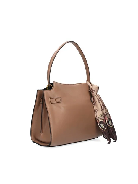 BORSA A MANO CON FOULARD DONNA BEIGE