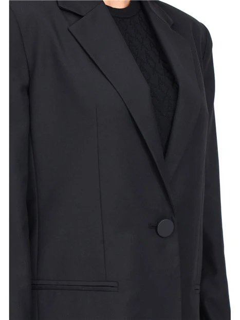 GIACCA BLAZER SPALLINE RIGIDE DONNA NERO