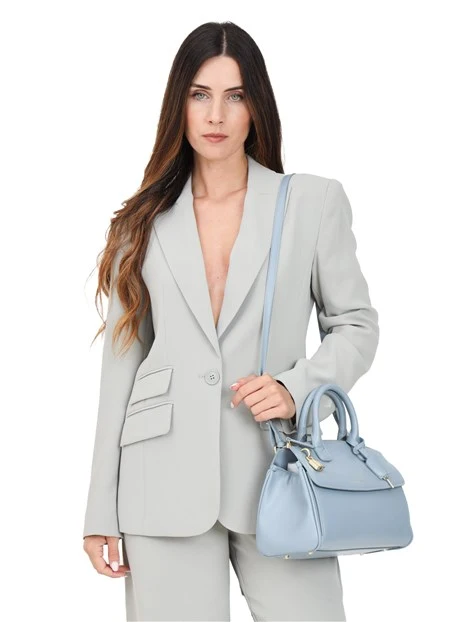 BLAZER MONOPETTO CON TASCHE DONNA CELESTE