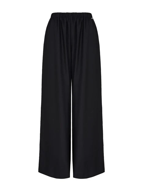 PANTALONI PALAZZO DRAPPEGGIATI DONNA NERO